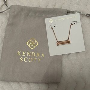 Kendra Scott Rose Gold Bar Necklace